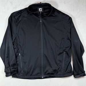 FootJoy FJ XL Men's Black Pullover Waterproof Windbreaker Golf Jacket Sweater